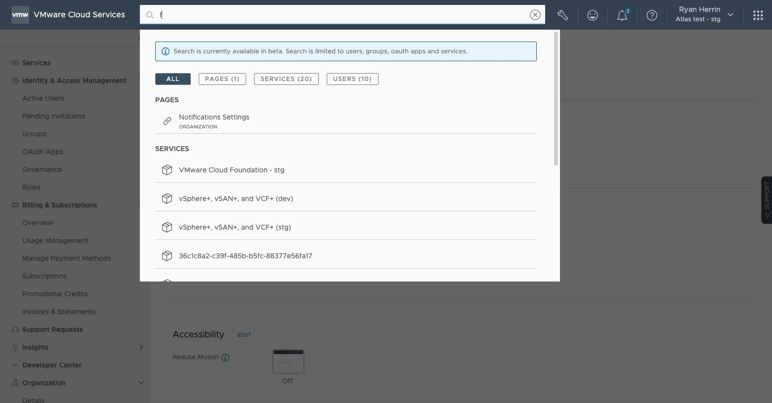 VMware — Global Search